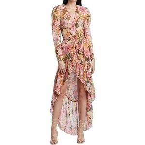 Bronx and Banco Rosa Floral High Low Maxi Dress Size Small NWT